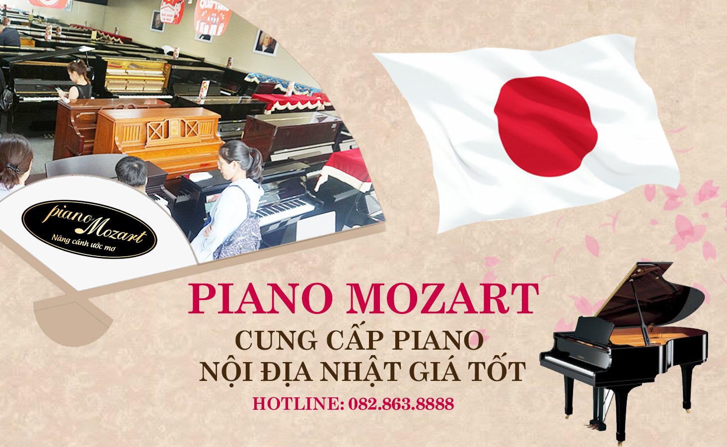 Piano Mozart – Showroom piano chính hãng Nhật Bản lớn nhất miền Bắc
