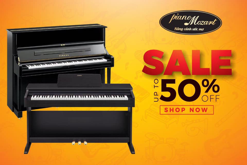 Piano Mozart xả kho cuối năm với ưu đãi lên đến 50%